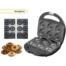 HZL 6 sı 1 arada Tost Makinası, Donut, Waffle, Ceviz Kurabiye, Sandviç Aparatlı Makina