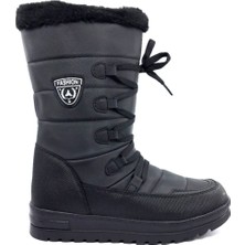 Twingo Kadın Kar Botu Siyah Termal Dış Materyal İçi Suni Kürklü 995 Rahat Yürüyüş İçin