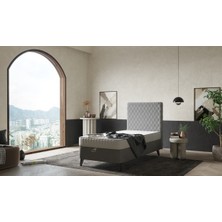 Sandalie Ortopedik Lüx 90X190 Yatak Baza Başlık Seti - Antrasit