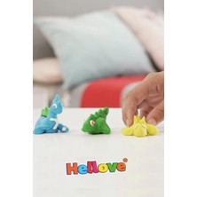 Hellove Kutulu Rengarenk Doğal Oyun Hamuru 6 Adet Oyun Hamuru Play Dough 6 x 100 Gram