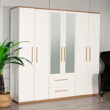 Sandalie Eva 602 - 6 Kapaklı Aynalı Gardırop