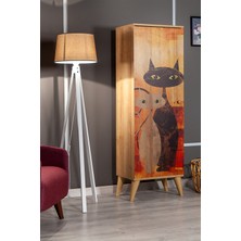 Sandalie Home Bingo Cat 8 Raflı Mutfak Çok Amaçlı Dolap