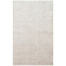 Eko Halı Lykıa Lky 02 Cream Sılver Sade ve Modern Desenli Yumuşak Tuşeli Akrilik Makine Dokuması Halı