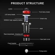 Decisive Bisiklet Arka Işık Ipx6 Su Geçirmez LED Şarj Bisiklet Fren Algılama Işık Aksesuarları Bisiklet Arka Lambası Işık G (Yurt Dışından)