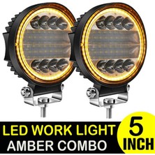 Decisive 4x 5 Inç LED Çalışma Işığı Combo Spot Taşkın Off Road Sürüş Amber Sis Lambası (Yurt Dışından)