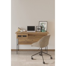 Sandalie Arya 120X59 cm Çalışma Masası Bilgisayar Masası Ofis Ders Yemek Masası Atlantik Çam&siyah