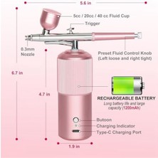 Decisive Airbrush Seti - Şarj Edilebilir El Tipi Airbrush Kompresörü, Tırnak Sanatı, Kozmetik, Pasta Süsleme Için Akülü Otomatik (Yurt Dışından)