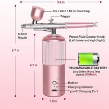 Decisive Airbrush Kiti - Şarj Edilebilir El Tipi Airbrush Kompresörü, Profesyonel Akülü Otomatik Airbrushgun, Tırnak Sanatı, Makyaj A Için (Yurt Dışından)