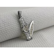 Takılingo 925 Ayar Gümüş Çakı Bıçak Tasarımlı Özel Işlemeli Kolye Ucu
