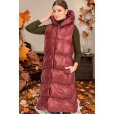 Dewberry Z6734 Dewberry Xexese Bayan Yelek-Düz Bordo