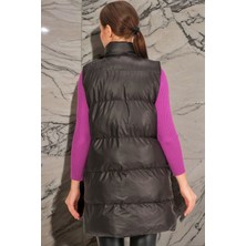 Dewberry Z6729 Dewberry Hk Style Bayan Yelek-Düz Siyah