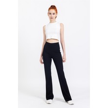 Villager & Son Vs Bayan Crep Ispanyol Tayt Pantolon 23Y 032 Siyah