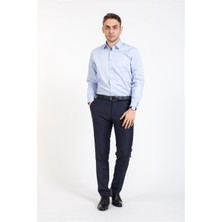 Villager & Son Compact Saten Kls Uzun Kol Gömlek 213560 1 A.mavi