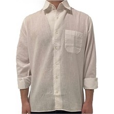 Villager & Son Lbcd Erkek U.kol Keten Gömlek Ekru