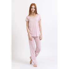 Villager & Son Ja Bayan K.kol Penye Pijama Takımı Pudra