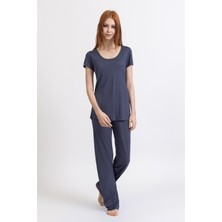 Villager & Son Ja Bayan K.kol Penye Pijama Takımı Lacivert