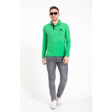 Villager & Son A.s. Baskılı Polo Yaka U.kol Tshırt Yeşil