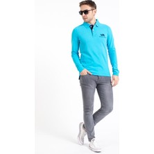 Villager & Son A.s. Baskılı Polo Yaka U.kol Tshırt Turkuaz