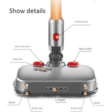 Chihiro586 - 9278 Elektrikli Islak Kuru Paspas Kafası LED Işık ile Dyson V7 V8 V10 V11 Paspas Kafası ile Değiştirilebilir Parçalar Paspas Pedleri Su Bardağı (Yurt Dışından)