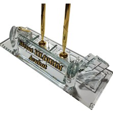 Mert Kristal Kristal Masa Isimliği Kalemli Ofis Hediyesi M212