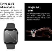 Seyutech Watch 9 Wear Max Amoled Siyah Akıllı Saat Iphone ve Android Tüm Telefonlara Uyumlu Akıllı Saat