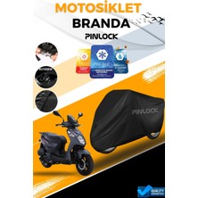 Pinlock Sym Orbit Su Geçirmez   Siyah Motosiklet Brandası Miflonlu Kalın Premium Kumaş Clipsli