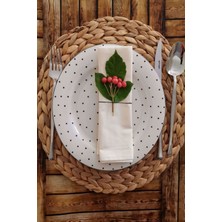 Emtory Home 12'li Ekru Pamuk Kumaş Servis Sunum Peçetesi