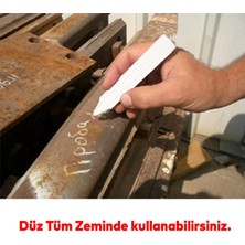 Badem10 Silinebilir Yağlı Tozsuz Tebeşir Kalem Metal Plastik Cam Ahşap Yüzey İşaretleyici Beyaz 12 Adet