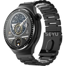 Seyu Watch Watch 4 Pro Akıllı Saat Tüm Telefonlara Uyumlu Siyah