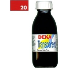 Deka Transparent 125 ml Cam Boyası 02-20 Karmin (Koyu Kırmızı)