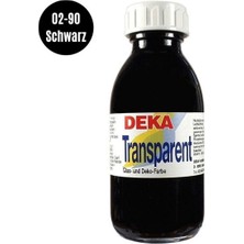 Deka Transparent 125 ml Cam Boyası 02-90 Schwarz (Siyah)