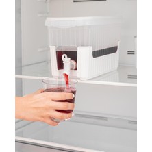 Hobby Life Beyaz Buzdolabı Içi Musluklu Ayaklı Su -Limonata - Içecek Sebili Piknik Bidonu 4 Lt