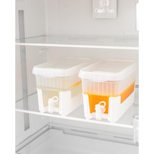 Hobby Life Beyaz Buzdolabı Içi Musluklu Ayaklı Su -Limonata - Içecek Sebili Piknik Bidonu 4 Lt