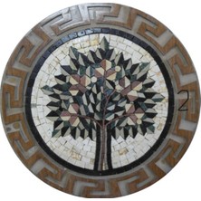 İbla Mosaic Mozaık Masa Üstü ve Çay Kahve Altında Doğal Taş Mermeri (2tane Seçiniz)