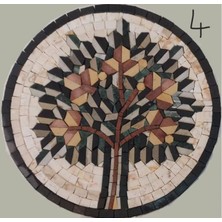 İbla Mosaic Mozaık Masa Üstü ve Çay Kahve Altında Doğal Taş Mermeri (2tane Seçiniz)