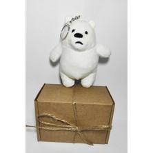 Dudu Kids Peluş Kafadar Kutup Ayısı Anahtarlık - 13 cm - Beyaz - Çanta Süsü - Sev. Günü Hediyesi - Oyuncak