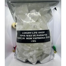 Life Shop Soya Wax ve 1. Sınıf Parafin Karışık Özel 1 kg Mum Yapım Malzemesi