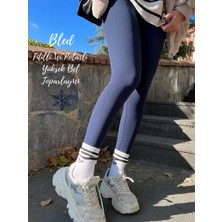 Bled Premium Içi Polarlı, Şardonlu, Fitilli, Toparlayıcı Interlok Kışlık Örme Tayt