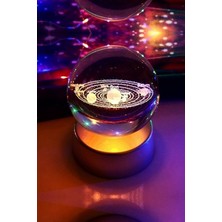 Hediye Sandalı 3D Işıklı Gezegen Cam Küre