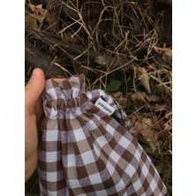 Sumicorn Design Kahve Pötikareli Çevre Dostu Bez Kese,keten Düzenleyici Kese,hediye Kesesi,makyaj Çantası,mini Cüzdan