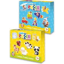 Mert Bebek Baby Puzzle Hayvanlar- Baby Puzzle Taşıtlar 2li Set