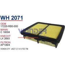 Wunder WH2071 Hava Filtresi - Honda Cıty-Jazz Iıı 1,2-1,4 Vtec Uyumlu