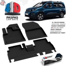 Omsa Line Uyumlu Peugeot Rifter Omsa 4d Havuzlu Kauçuk Paspas 2019 ve Üstü Siyah