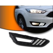 FK Tuning Ford Focus 3 Uyumlu Sis Farı Çerçevesi Gündüz Ledli Sinyalli (Model 1)