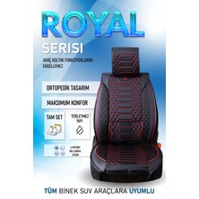 Fresh Start Seat Arona Uyumlu Lüks Deri Oto Koltuk Kılıfı Ön Arka Set Siyah Kırmızı Marjinal Series Fs