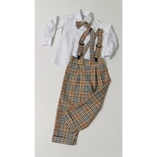 Terzim Ayşenur Erkek Çocuk Bebek Gömlekli Borbory Salopet Pantolon Takım 0-5 Yaş Çocuk Takım