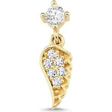 Altın Sepeti Melek Kanadı Sallantı Helix Piercing