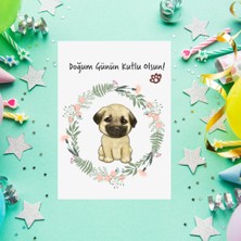 Fatofotofan Sivas Kangal Çizimli Doğum Günün Kutlu Olsun Kartı,Köpek