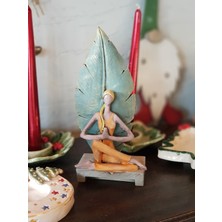 Lotus Sanat Atölyesi El Boyaması Polyester Yoga Dekoratif Obje / Biblo