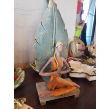 Lotus Sanat Atölyesi El Boyaması Polyester Yoga Dekoratif Obje / Biblo